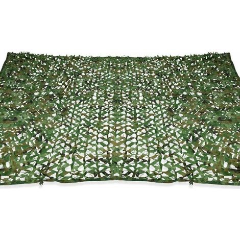Parasols et voiles d'ombrage rectangulaire design ombrière camouflage 3x5 M treillis vert (1/5)