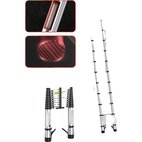 Teleskopleiter, faltbar, sicher und langlebig, 3,2M Teleskopleiter (1/2)