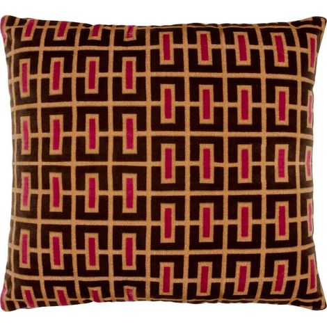 Coussin en Velours Jacquard "Belli" 40x40cm Multicolore