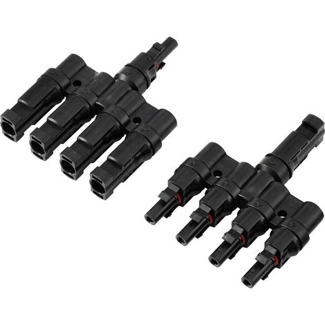 Kit di connettori di derivazione PV a 4 ingressi TC-13805800 Nero TRU COMPONENTS Contenuto: 2 pz. (1/4)