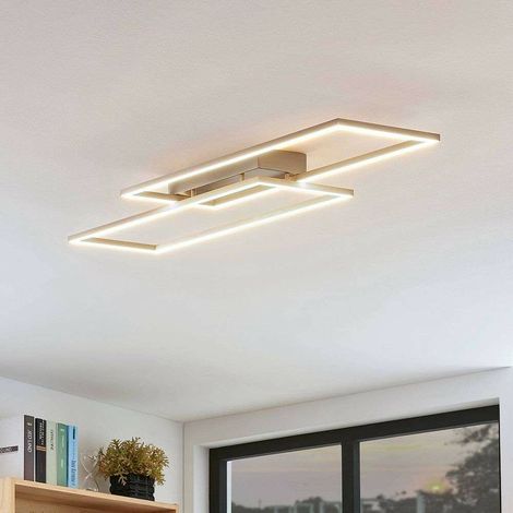 [NEUWERTIG] B-Ware Lucande Led Deckenlampe Quadra Deckenlampe Lampe Leuchte Dimmbar 2 Flg 83,6490 (1/2)