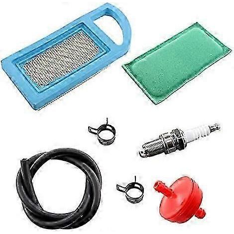 Filtre à air, préfiltre, filtre à carburant, bougie d'allumage pour moteurs Briggs & Stratton 613022 650821 697152 697775 698413 797007 794421 5079 298090 OHV 10-13,5 CV (1/4)
