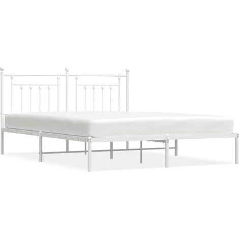 Maison Exclusive - Estructura cama sin colchón con cabecero metal