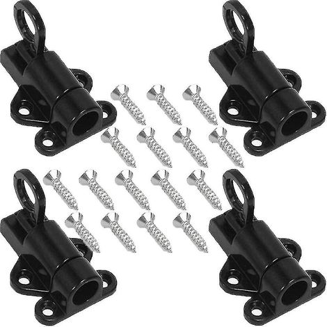 Loquet de porte automatique, lot de 4 loquets en aluminium, verrou de fenêtre, sécurité pour porte et fenêtre, aluminium (1/5)