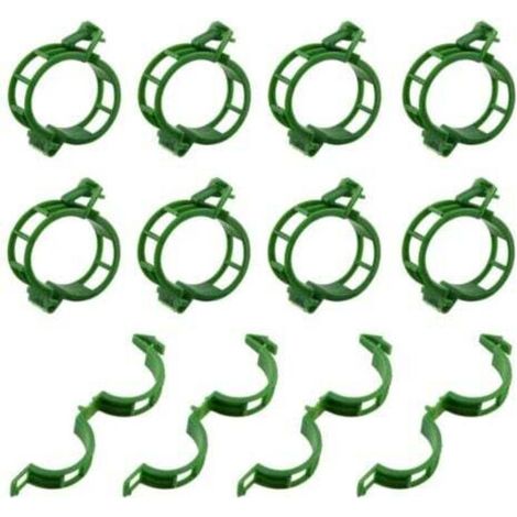 (Green) 100 Pieces Plant Support for Plant Stand, Plastic Vine Tie Clips, Vine Fixing Clips