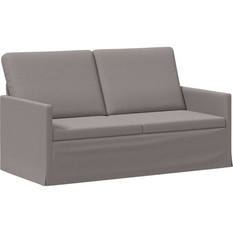 Canapé 2 places Taupe 150 x 81 x 82 cm Tissu vidaXL (1/5)