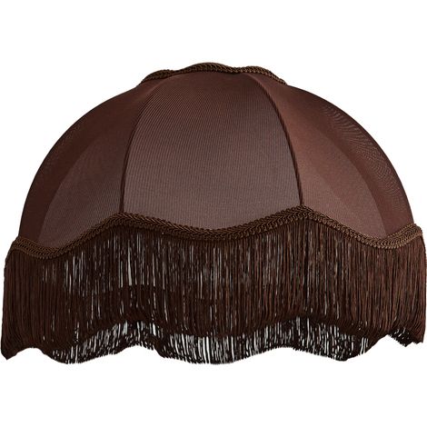 QAZQA Fabric Lampshade Brown with White Interior 45/15/21.5 -