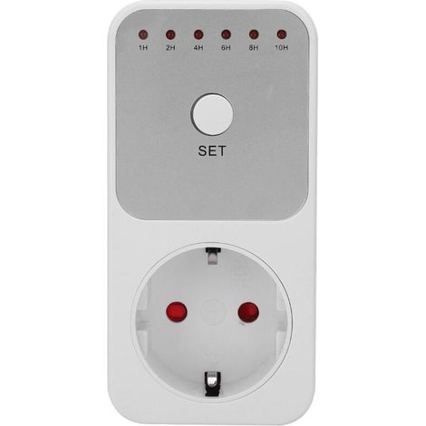 Interrupteur de prise avec minuterie programmable – Compte à rebours 1 à 10 heures – Tension 230V – Courant 16A – Matériau ABS