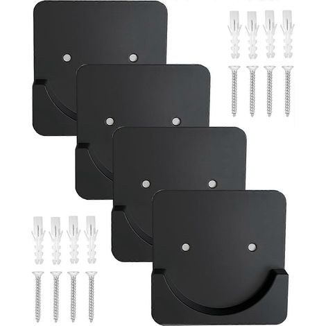 Supports adhésifs pour tringle à rideau de douche Fixation murale, 4 pièces Sans perçage À coller (1/5)