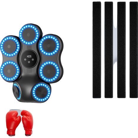 Máquina de boxeo, conectividad Bluetooth, niveles de velocidad ajustables, color azul. (1/2)
