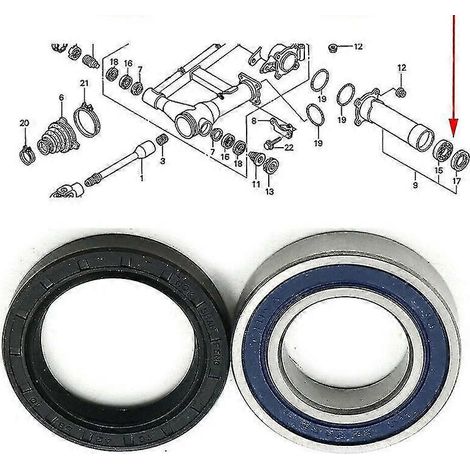 Radlagerdichtung für linke Hinterachse für Honda Foreman 400 450 500 Rancher TRX