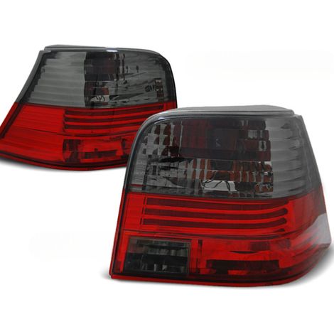 Paire de feux arriere VW Golf 4 de 09/1997 a 09/2003 rouge fume-27336412 (1/2)