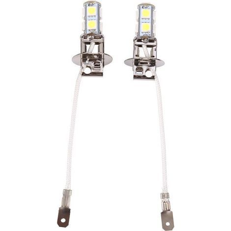 2x H3 5050 Weiße 9 SMD LED Xenon DC12V LED-Nebelscheinwerferlampen 6500K (1/5)