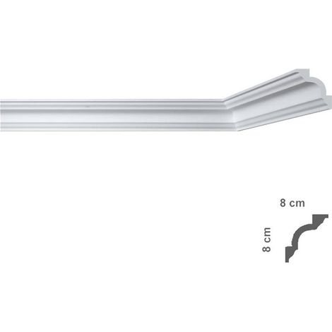CORNICE DECORATIVA PER SOFFITTO mod. I780 - mm. 80 x 80 x 2 mt