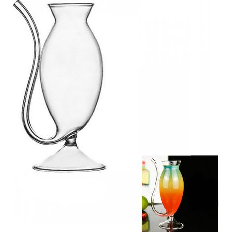 Verre à vin impressionnant et amusant, tasse transparente à haute teneur en borosilicate pour la maison, les clubs, les restaurants, les hôtels, type 3, 250 ml (1/5)