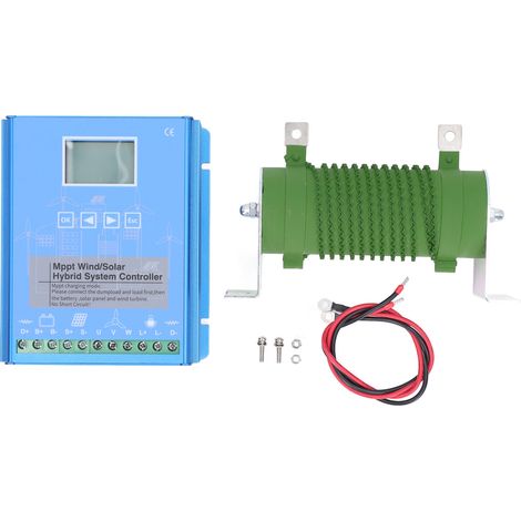 Contrôleur hybride solaire éolien MPPT PWM Charge 800W 600W régulateur PV avec résistance de déchargement 12V 24V (1/5)