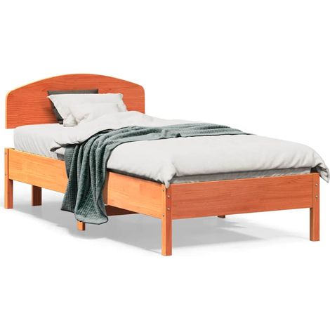 Maison Exclusive - Letto senza Materasso Marrone Cera 75x190 cm in Legno di Pino (1/5)