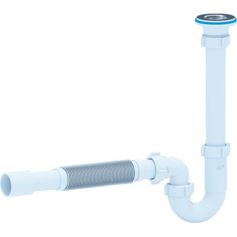 Sifone flessibile universale con raccordo da 6/4", diametro di uscita 40 mm (1/2)