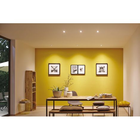 Spots encastrés LED spot fixe max. 3x10 watts spot encastré pour plafond Laiton brossé lampe encastrée Alu (1/5)