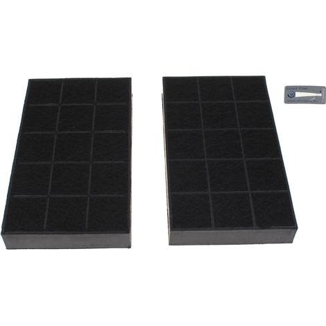 Wpro CHF237 Filtre de Hotte à Charbon B237 Boîte de 2