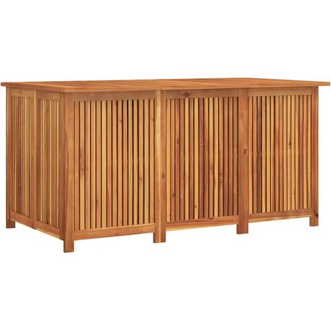 Coffre de rangement de jardin, 150x80x75 cm, en bois d'acacia massif. (1/5)