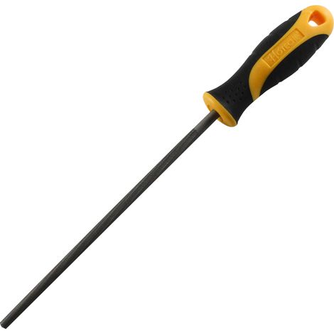 HOTECHE lima redonda entrefina 8 pulg. con mango , Lima redonda entrefina con mango Hoteche Tamaño: 8 pulgadas Fabricada en acero al carbono tratado térmicamente Mango (1/3)