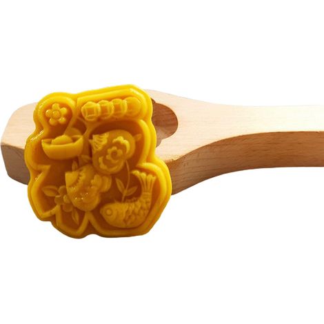 Moules à gâteaux de lune à faire soi-même, tampons à gâteaux de lune, accessoires de pâtisserie pour gâteaux de lune (matériaux en bois) A (1/5)