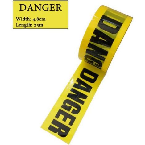 Bandes Adhésives DANGER 48 Mm X 25 M Auto-adhésif OPP Iodé Pour Sécurité Travail Chantier École 1 Rouleau (1/4)