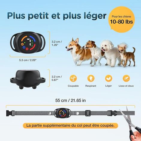 Rechargeable Anti Bark Collar for Small Dogs, Thin and Lightweight (1/4)
