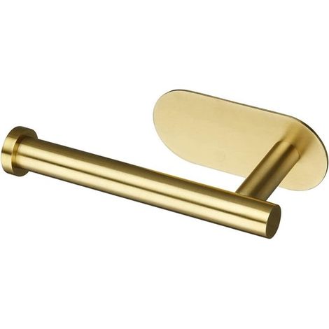 Porte-rouleau de Papier Dérouleurs papier toilette - Accessoires de vêtements pour bébé de salle de bain - Sans Embouts - Doré - 16 x 7,8 x 4,5 cm - Acier inoxydable (1/5)