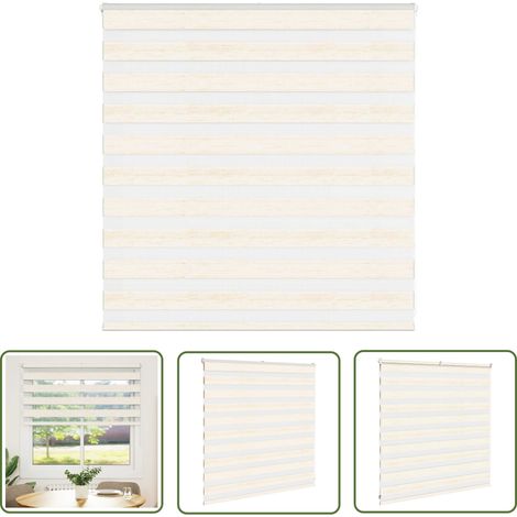 vidaXL Zebrarollo Marmorbeige 140x100cm Stoffbreite 135,9 cm Polyester (1/5)