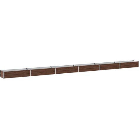 Raised Garden Bed Black 600 x 40 x 24 cm cold-rolled steel vidaXL