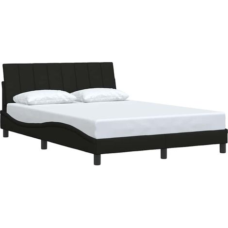 vidaXL Giroletto senza Materasso Hanko Nero 140x200 cm in Tessuto (1/4)