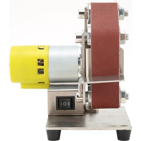 Ponceuse à bande compacte 100W portable pour polissage et meulage, moteur 775, alimentation AC 110‑240V, prise européenne.