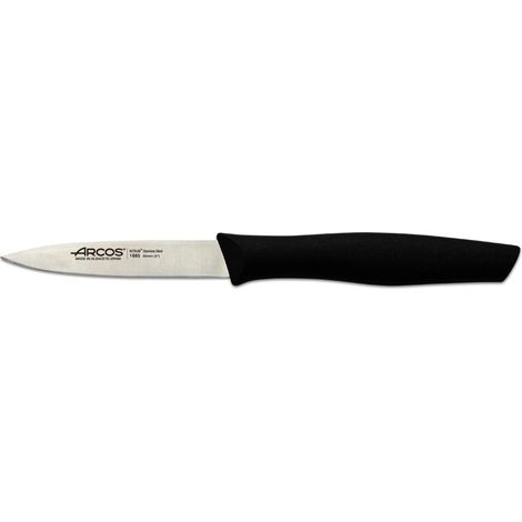 Messer Mondador Arcos Nova 188501 Edelstahl Nitrum und mango Polypropylenmesser, schwarze Klinge von 8,5 cm in Blisterverpackung