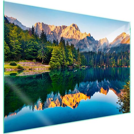 Plaque de protection en verre pour poêle 70x52 Voir (1/5)