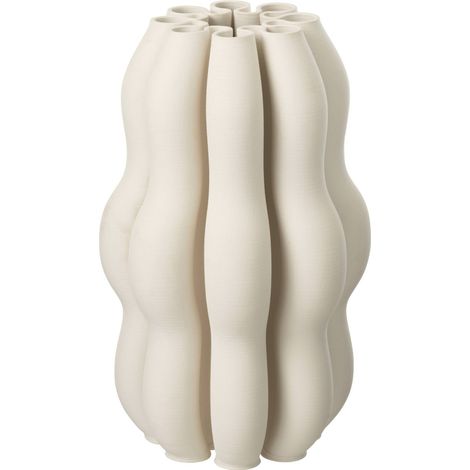 Vase beige en poterie sculpturale - beige (1/3)