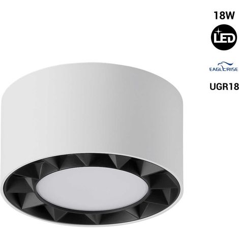 Plafoniera LED 18W - UGR18 - Driver Eaglerise - Bianco Caldo