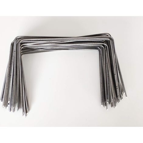 Lot de 30 Large XL Agrafes 30cm par 20/20cm Fixation Métal pour Toile de paillage ou geotextile avec Pointes biseautées (1/2)