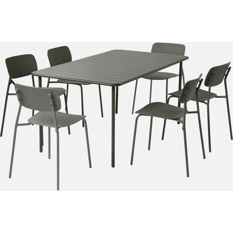 Set tavolo da giardino in metallo con 6 sedie (1/5)
