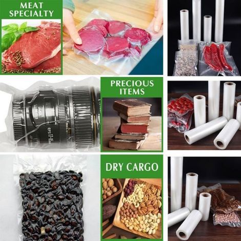 Sacs Sous vide Pack de 2 rouleaux 30x500cm, Sac sous vide alimentaire pour appareil sous vide, économiseur de 30 cm x 5 Étiquette (1/4)