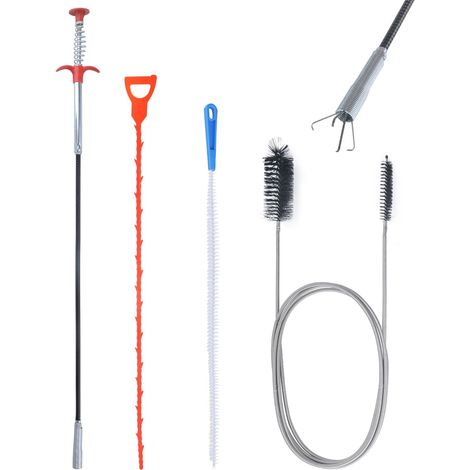 4 Pièces 45/50/155cm Deboucheur Canalisation, Pince à Griffes Flexible, Déboucheur évier multifonctionnel, Kit de Furet canalisation réutilisable pour évier de cuisine, baignoire, WC, égout