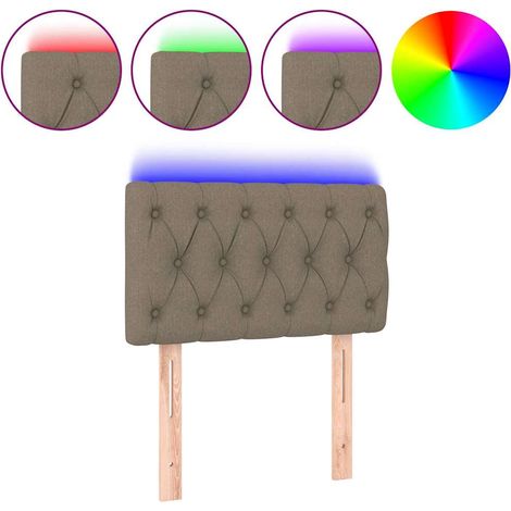 Maison Exclusive - LED Kopfteil Taupe 80x7x78/88 cm Stoff (1/5)