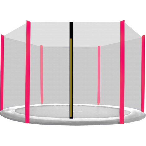 Aga Rete di protezione 305 cm per 6 aste Rete nera / Rosa