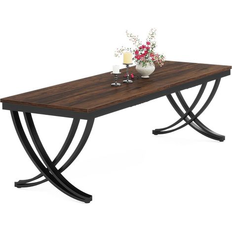 Esstisch rechteckig für 6-8 Personen, 200cm, Industrial-Design, Rustikales Braun (1/5)