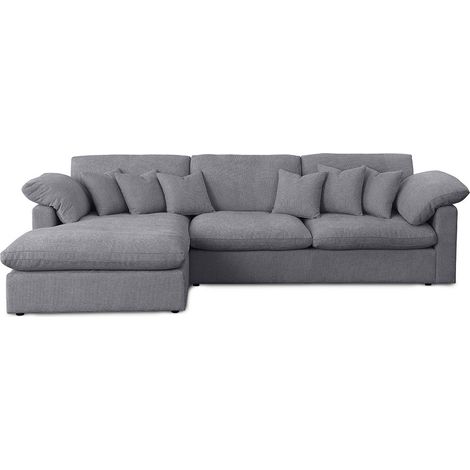 Sofa Chaise Longue Abbi 300cm, Gris, Chaise Izquierdo