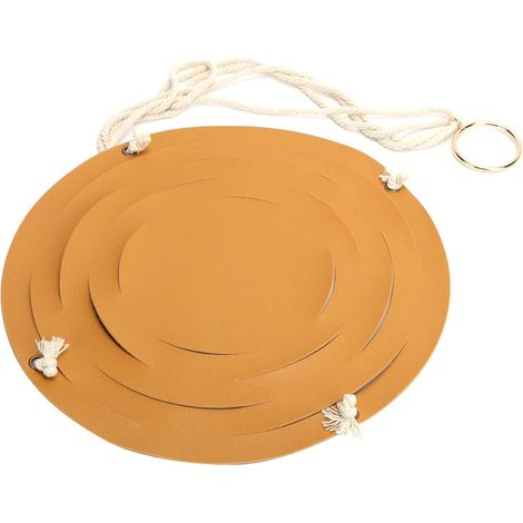 Jardinière suspendue Eujgoov, en cuir PU et corde de coton, décoration bohème vintage artisanale (1/5)