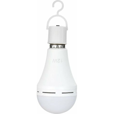 1pcs Multifunctional Rechargeable Emergency LED Light Bulbs 12W 60W Equivalent 6000K Bright Outdoor Pendant Lights for Power Outage Camping Garden Parties--E26/E27, AC100240V (1/5)