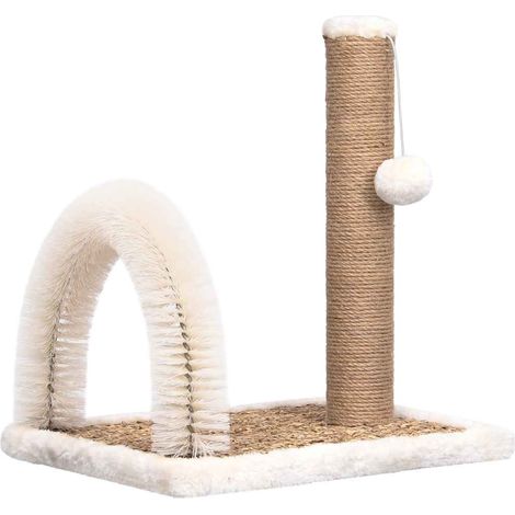 Maison Exclusive - Albero per Gatti con Spazzola ad Arco e Palo Tiragraffi