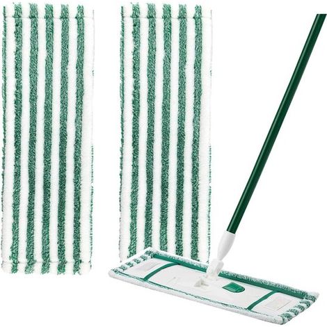 Dos paquetes de repuesto para fregonas y escobas de microfibra húmedas y secas de Libman, almohadillas de limpieza de microfibra lavables y reutilizables (paquete de 2). (1/5)